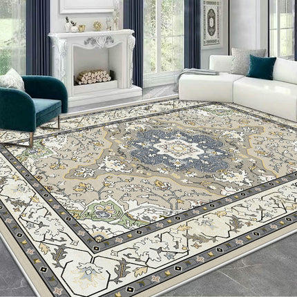 Colorful Low Pile Machine Washable Area Rug for Bedroom Boho Area Rug Living Room Rugs