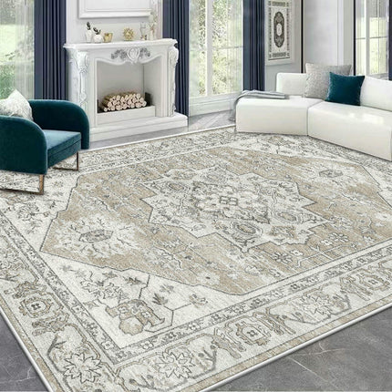 Colorful Low Pile Machine Washable Area Rug for Bedroom Boho Area Rug Living Room Rugs
