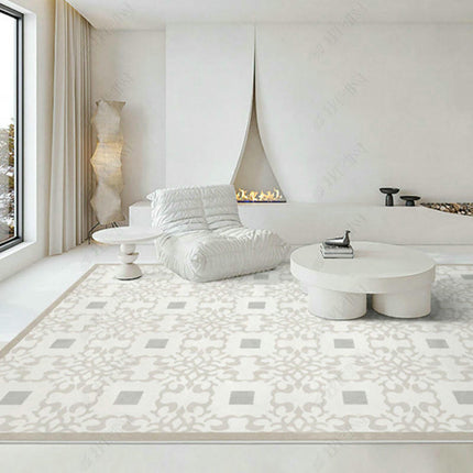Modern Area Rug Beige Decor Carpet Low Pile Machine Washable Area Rug for Bedroom Living Room Rugs