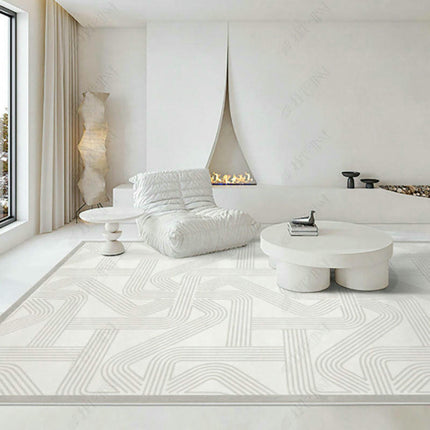 Modern Area Rug Beige Decor Carpet Low Pile Machine Washable Area Rug for Bedroom Living Room Rugs