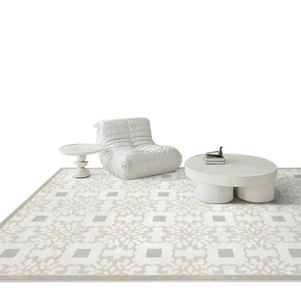 Modern Area Rug Beige Decor Carpet Low Pile Machine Washable Area Rug for Bedroom Living Room Rugs