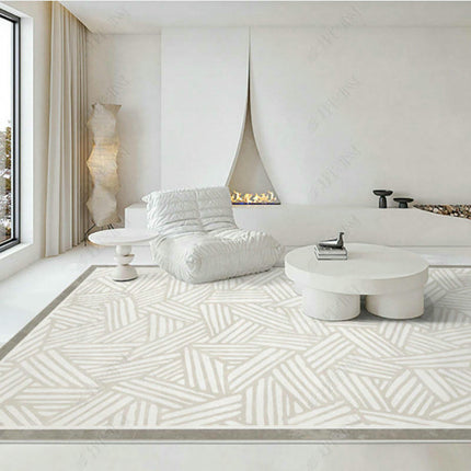 Modern Area Rug Beige Decor Carpet Low Pile Machine Washable Area Rug for Bedroom Living Room Rugs