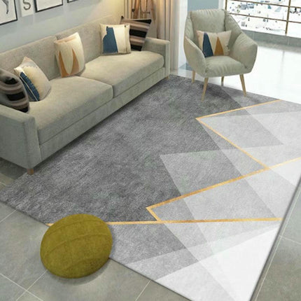 Modern Geometric Area Rug Decor Carpet Low Pile Machine Washable Area Rug for Bedroom Living Room