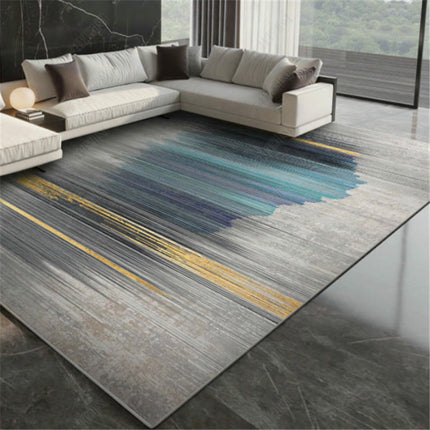Modern Geometric Area Rug Decor Carpet Low Pile Machine Washable Area Rug for Bedroom Living Room