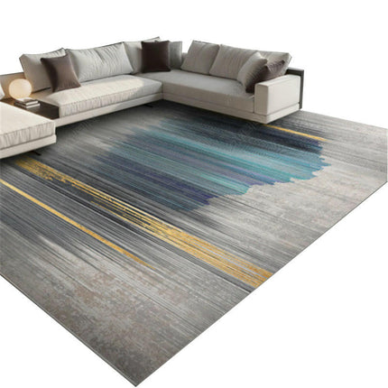 Modern Geometric Area Rug Decor Carpet Low Pile Machine Washable Area Rug for Bedroom Living Room 1
