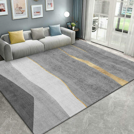 Modern Geometric Area Rug Decor Carpet Low Pile Machine Washable Area Rug for Bedroom Living Room