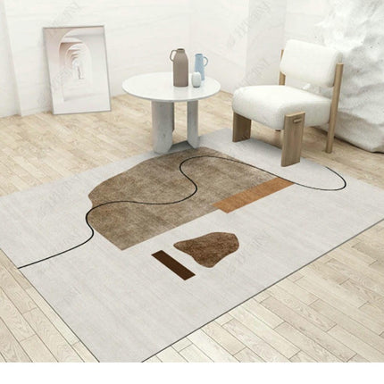 Modern Art Decor Carpet Area Rug Low Pile Machine Washable Area Rug for Living Room