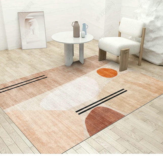 Modern Art Decor Carpet Area Rug Low Pile Machine Washable Area Rug for Living Room