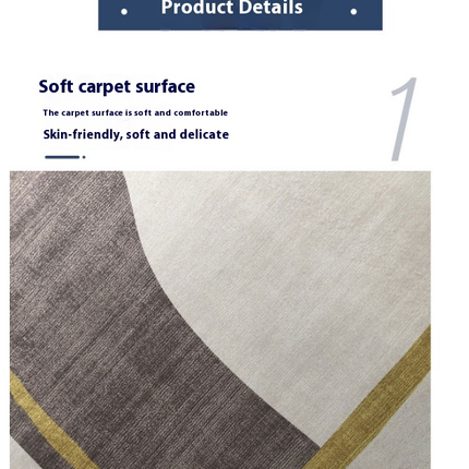 Modern Art Decor Carpet Area Rug Low Pile Machine Washable Area Rug for Living Room