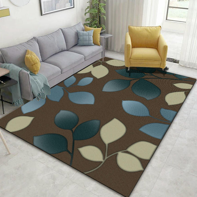 Plants and Flowers Washable Rug for Bedroom Living Room, Area Rugs, Non-Slip Soft Low Pile Carpet 1