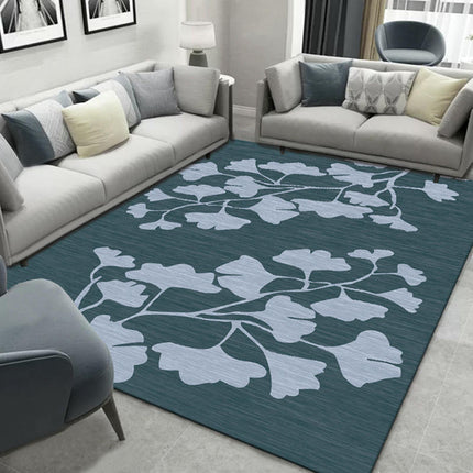 Plants and Flowers Washable Rug for Bedroom Living Room, Area Rugs, Non-Slip Soft Low Pile Carpet