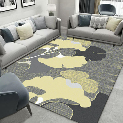 Plants and Flowers Washable Rug for Bedroom Living Room, Area Rugs, Non-Slip Soft Low Pile Carpet