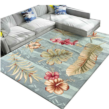 Plants and Flowers Washable Rug for Bedroom Living Room, Area Rugs, Non-Slip Soft Low Pile Carpet 1