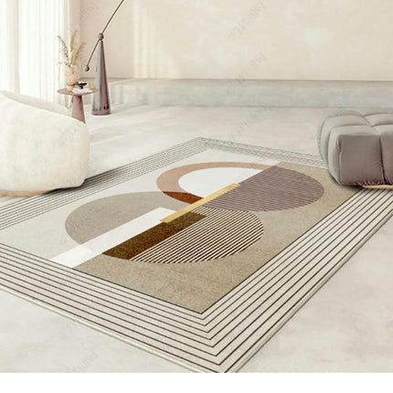 Modern Art Washable Rug for Bedroom Living Room, Area Rugs, Non-Slip Soft Low Pile Carpet