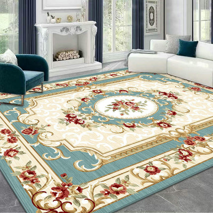 Bohemian Vintage Area Rug Machine Washable Low-Pile Carpet,Non-Slip Living Room Floor Rugs