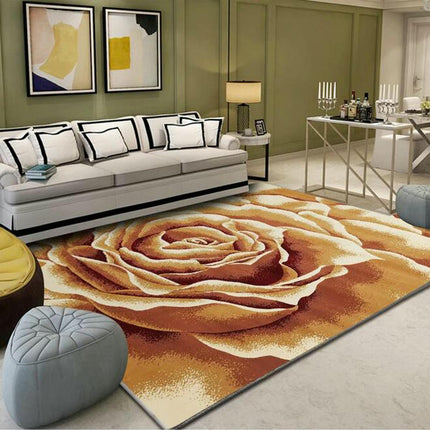 Machine Washable Rug Flowers and Plants Area Rug for Living Room Non-Slip Indoor Carpets Home Decor