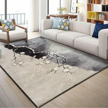Machine Washable Rug Flowers and Plants Area Rug for Living Room Non-Slip Indoor Carpets Home Decor