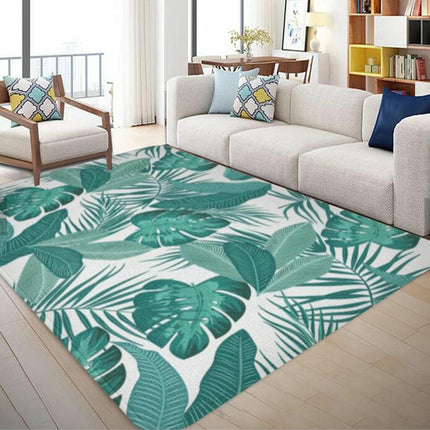 Machine Washable Rug Flowers and Plants Area Rug for Living Room Non-Slip Indoor Carpets Home Decor