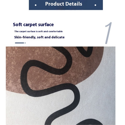 Modern Art Area Rug for Living Room Large Carpet-Machine Washable Rugs for Bedroom