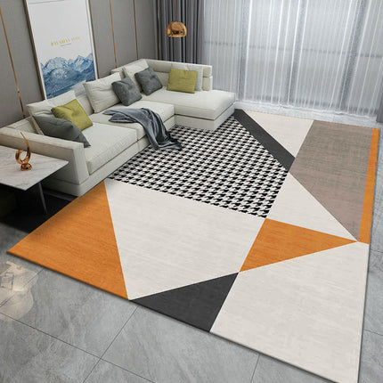 Machine Washable Rugs for Bedroom Modern Geometric Area Rug for Living Room Large Carpet