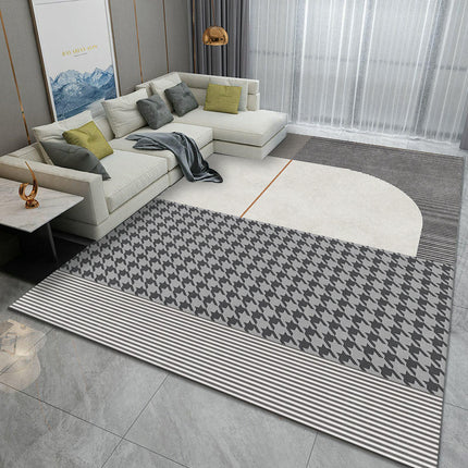Machine Washable Rugs for Bedroom Modern Geometric Area Rug for Living Room Large Carpet