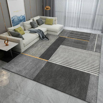 Machine Washable Rugs for Bedroom Modern Geometric Area Rug for Living Room Large Carpet