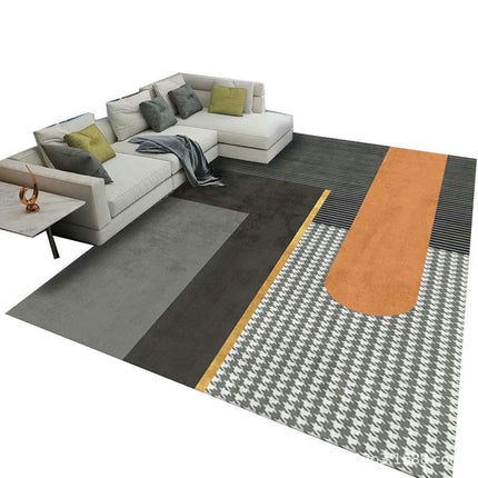 Machine Washable Rugs for Bedroom Modern Geometric Area Rug for Living Room Large Carpet