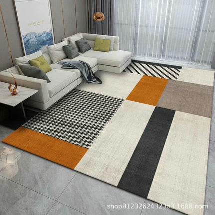 Machine Washable Rugs for Bedroom Modern Geometric Area Rug for Living Room Large Carpet