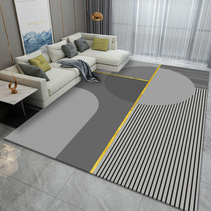 Machine Washable Rugs for Bedroom Modern Geometric Area Rug for Living Room Large Carpet