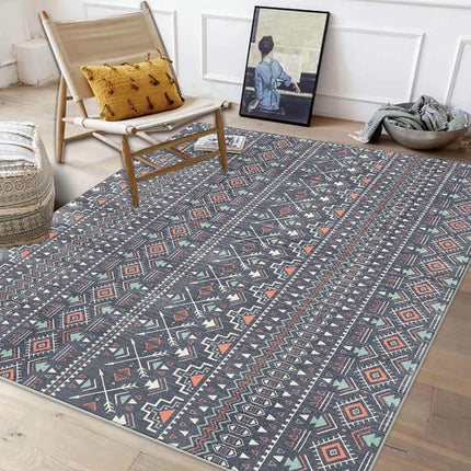 Washable Large Living Room Bedroom Rug Non Slip, Boho Non Shedding Room Rug,Indoor Floor Carpet