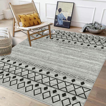 Washable Large Living Room Bedroom Rug Non Slip, Boho Non Shedding Room Rug,Indoor Floor Carpet