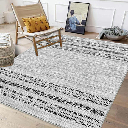 Washable Large Living Room Bedroom Rug Non Slip, Boho Non Shedding Room Rug,Indoor Floor Carpet
