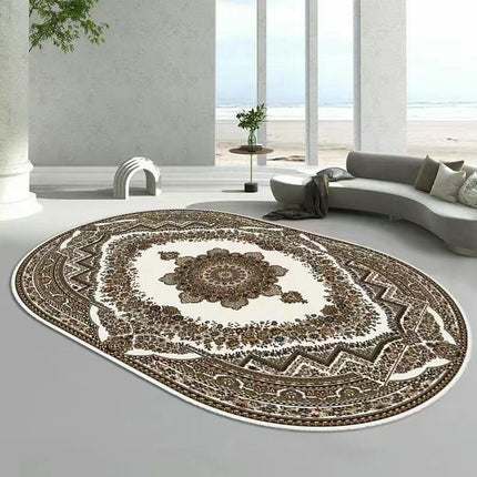 Oval Area Rug Washable Rug Soft Rug Low Pile Floor Carpet Rugs for Living Room 1