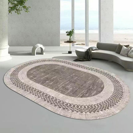 Oval Area Rug Washable Rug Soft Rug Low Pile Floor Carpet Rugs for Living Room