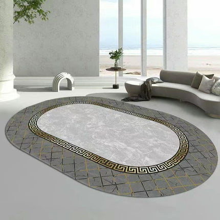 Oval Area Rug Washable Rug Soft Rug Low Pile Floor Carpet Rugs for Living Room