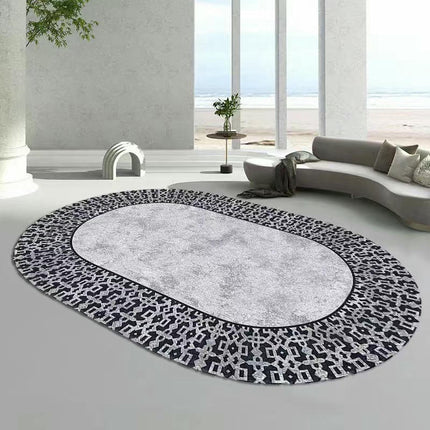 Oval Area Rug Washable Rug Soft Rug Low Pile Floor Carpet Rugs for Living Room