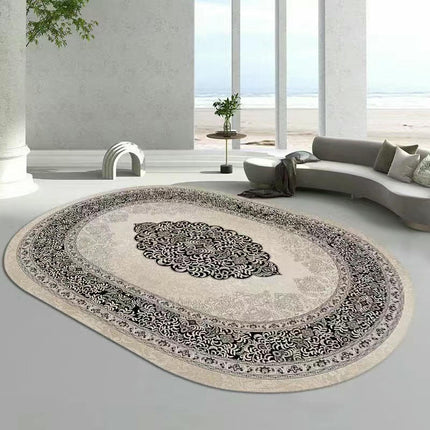 Oval Area Rug Washable Rug Soft Rug Low Pile Floor Carpet Rugs for Living Room 1