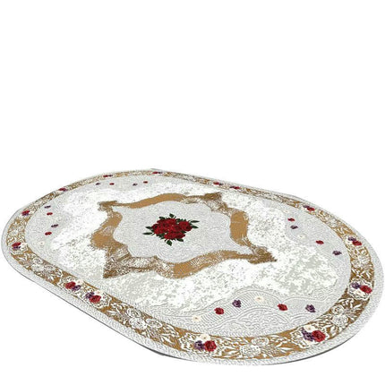 Oval Area Rug Washable Rug Soft Rug Low Pile Floor Carpet Rugs for Living Room 1