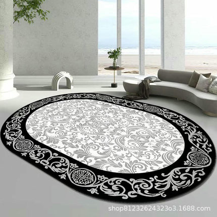 Oval Area Rug Washable Rug Soft Rug Low Pile Floor Carpet Rugs for Living Room