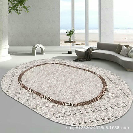 Oval Area Rug Washable Rug Soft Rug Low Pile Floor Carpet Rugs for Living Room