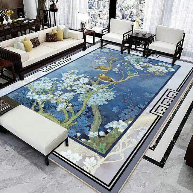 Area Rug Chinese Decor Rug Soft Low Pile Carpet Rugs for Living Room