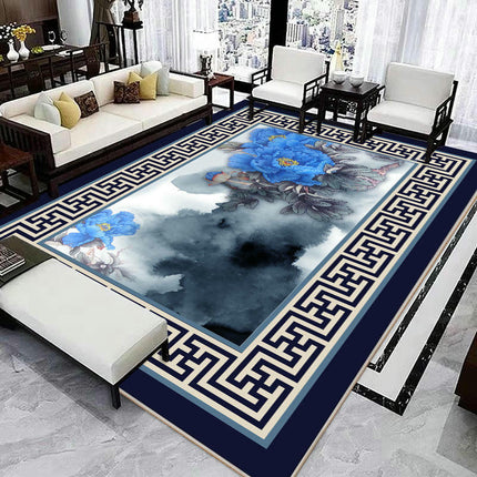 Area Rug Chinese Decor Rug Soft Low Pile Carpet Rugs for Living Room