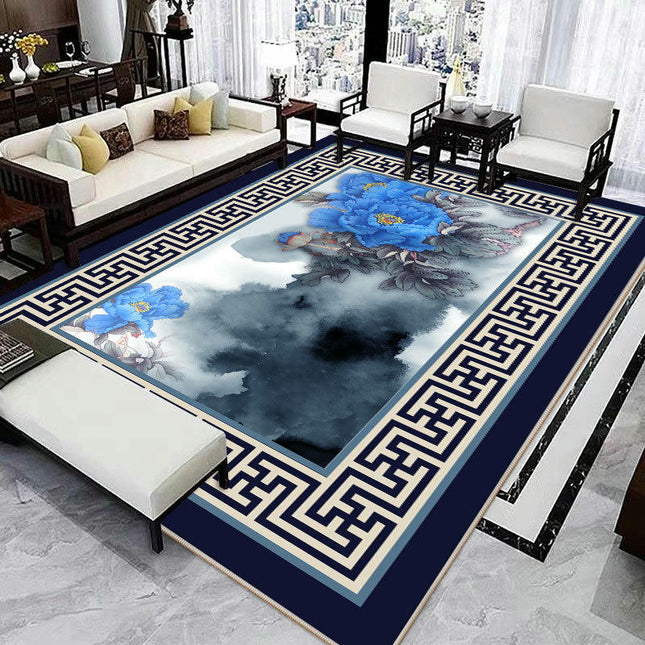 Area Rug Chinese Decor Rug Soft Low Pile Carpet Rugs for Living Room