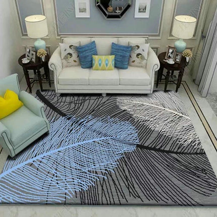 Washable Area Rug Leaves Decor Rug Soft Low Pile Carpet Rugs for Living Room Bedroom