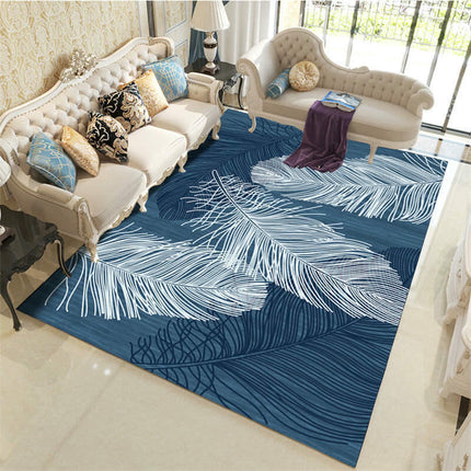 Washable Area Rug Leaves Decor Rug Soft Low Pile Carpet Rugs for Living Room Bedroom