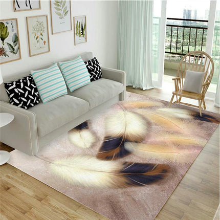 Washable Area Rug Leaves Decor Rug Soft Low Pile Carpet Rugs for Living Room Bedroom 1