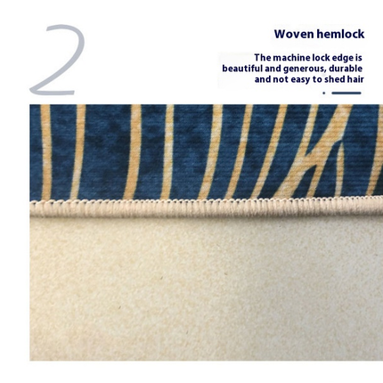Washable Area Rug Leaves Decor Rug Soft Low Pile Carpet Rugs for Living Room Bedroom