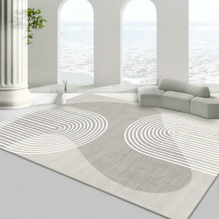 Beige Decor Carpet Modern Area Rug Washable Rug Soft Lines Carpet Rugs for Living Room