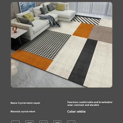 Modern Carpet For Bedroom Living Room Non Shedding Large Floor Rugs Geometric Indoor Area Rug 1