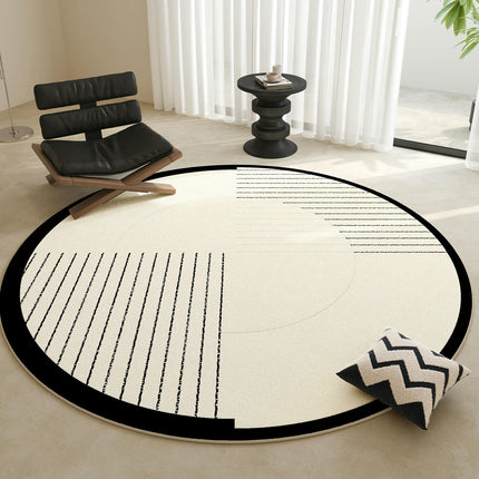 Washable Round Rug Modern Area Rug Indoor Non-Slip Carpet Area Rug for Bedroom Living Room